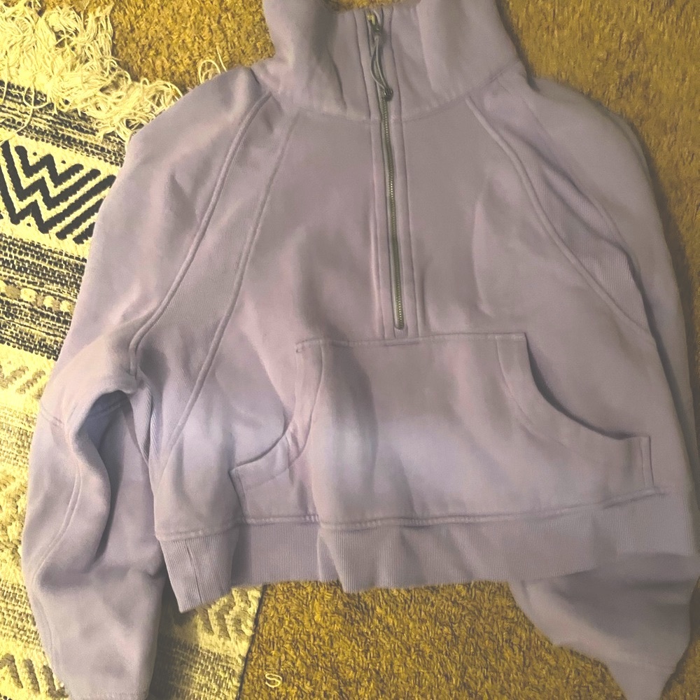 Lululemon Lilac cropped oversized scuba quarter zip M/L